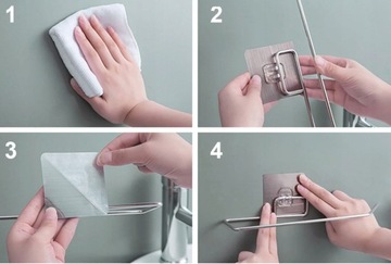 МЕТАЛЛИЧЕСКАЯ ВЕШАЛКА ДЛЯ БУМАЖНЫХ ПОЛОТЕНЦЕВ КЛЕЙНАЯ