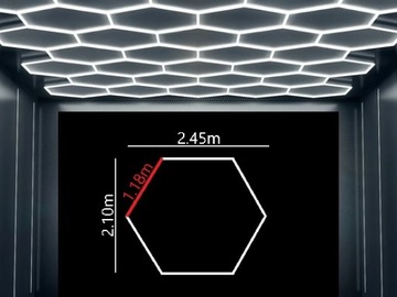 Lampa LED HEXAGON P3 1HEX 245x210 Plaster Miodu Warsztat Garaż Salon ALU