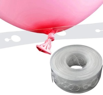 Taśma do montażu dekoracji z BALONÓW i GIRLAND balonowych 5m 300 balonów
