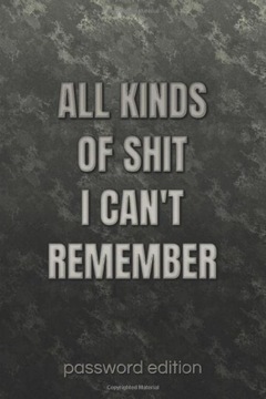 Lushy Notebooks, Kate All Kinds Of Shit I Can't Remember Password Edition: