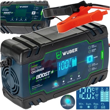 PROSTOWNIK AKUMULATOROWY MIKROPROCESOROWY SAMOCHODOWY ŁADOWARKA 12V/24V MCU