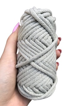 SZNUREK BAWEŁNIANY 5MM Z RDZENIEM OLIWKOWY 20m