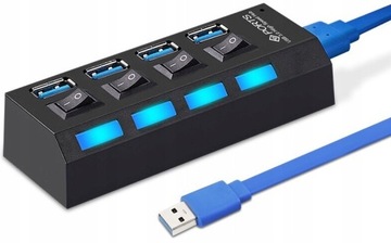 HUB USB ROZDZIELACZ 4 PORTÓW ROZGAŁĘŹNIK USB 3.0