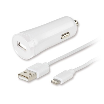 Ładowarka Samochodowa do iPhone iPad + Kabel Lightning MFI Certyfikat FAST