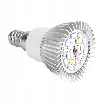 ŻARÓWKA LAMPA DO WZROSTU ROŚLIN 18 LED E14
