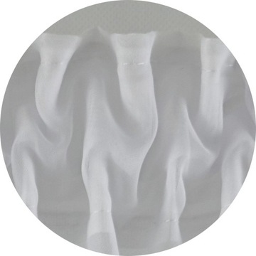 Прямая штора 400х160 готовая вуаль-лента ШИРОКОЕ гипюровое кружево Листья 30см