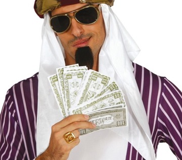 Fałszywe Pieniądze Szejka Araba 75 banknotów Dolary Dolce Dollar Dollary