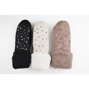 ЖЕМЧУЖНЫЕ ПЕРЧАТКИ БЕЖЕВЫЕ REK48BE