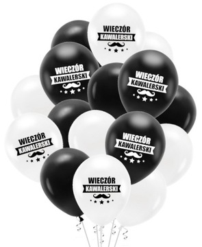 Zestaw balonów Wieczór Kawalerski 16szt hel powiet