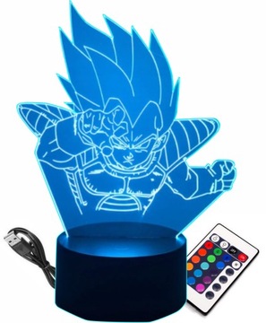 LAMPKA 3D LED Vegeta Dragon Ball 16 kolorów RGB