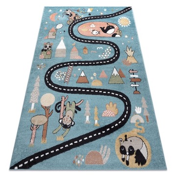 DYWAN DZIECIĘCY FUN 180x270 ULICA niebieski #O225