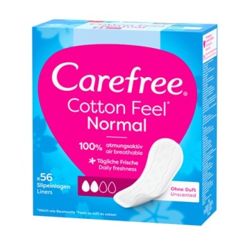 Прокладки для трусов CAREFREE Cotton Feel без запаха Normal 56 шт.