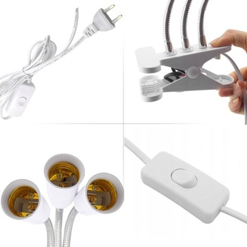 ДЕРЖАТЕЛЬ ЛАМПЫ ДЕРЖАТЕЛЬ ЛАМПОЧКИ 3xE27 + ЗАЖИМ