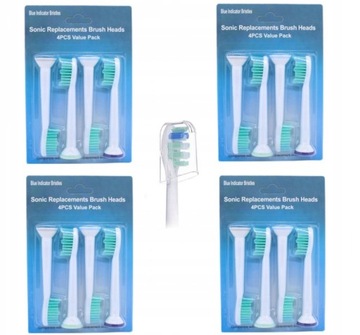 KOŃCÓWKI DO SZCZOTECZKI SONICZNEJ PHILIPS SONICARE 16szt