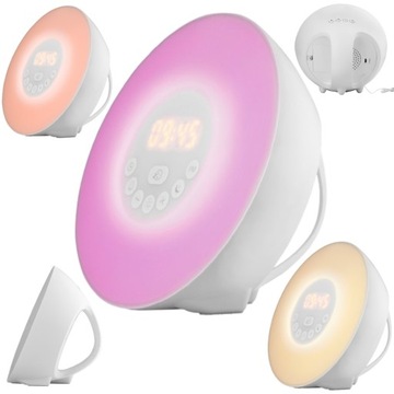 RADIOBUDZIK BUDZIK WAKE UP LIGHT BUDZENIE ŚWIATŁEM ALARM DZWIĘKI NATURY