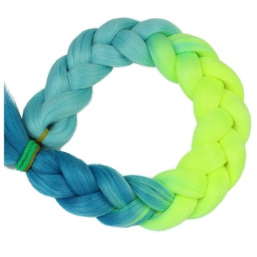 Włosy SYNTETYCZNE do warkoczyków KOLOROWE warkoczyki DOCZEPIANE WŁOSY ombre