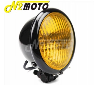 UNIWERSALNY REFLEKTOR W STYLU BATES, 4.5 CALA, VINTAGE, H4, LAMPA, HARLEY