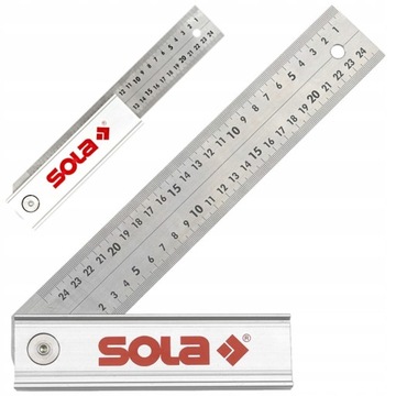SOLA KĄTOWNIK QUATTRO ALUMINIOWY 25x17cm 56017001