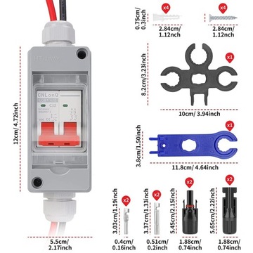 РАЗЪЕДИНИТЕЛЬ СОЛНЕЧНОЙ ПАНЕЛИ PV РАСПРЕДЕЛИТЕЛЬНАЯ КОРОБКА ВОДОНЕПРОНИЦАЕМАЯ 32А 500В