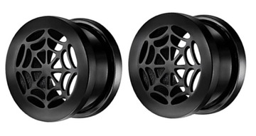 Tunel plug czarny Pajęczyna WEB z odkręcaną 8mm