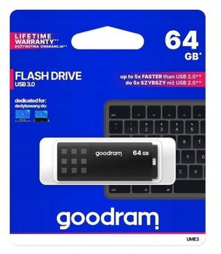 GOODRAM Pendrive UME3 64 GB USB 3.0 Czarny