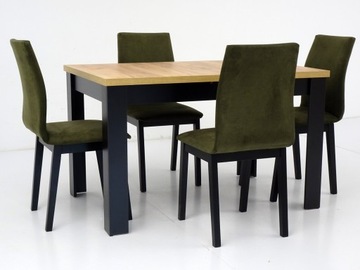 4 стула МЯГКИЕ Стол раздвижной 80х120/160