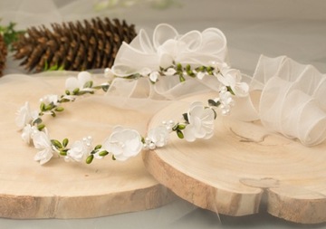 Wianek komunijny biały 031