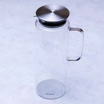 Графин для воды, кувшин для воды с крышкой, стеклянный контейнер для сока