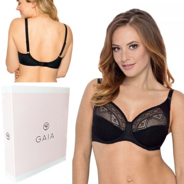 Мягкий кружевной бюстгальтер Gaia 059 черный 80G
