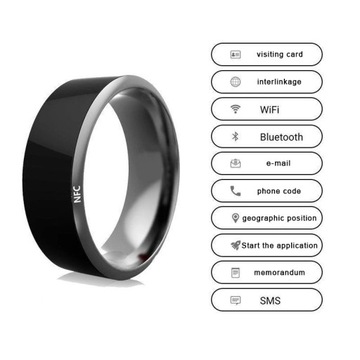 Moda NFC inteligentny pierścień elektroniczny pierścień Bluetooth pi~9387