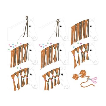 Miss Melody DIY Konie Zestaw Kreatywny do ozdabiania grzywy