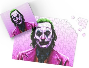 PUZZLE - JOKER DC FILMY - PREZENT NA ŚWIĘTA WZORY - 110 el + PUDEŁKO