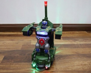 Робот-трансформер ТАНК 2в1 ездит со светодиодными звуками