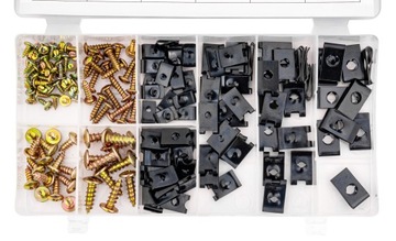 УНИВЕРСАЛЬНЫЕ АКСЕССУАРЫ КУЗОВНЫЕ ШАЙБЫ ВИНТЫ MIX НАБОР 170 ШТ.