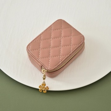 Xiaoxiangfeng Genuine Leather Mouth Red Envelope Makeup with Mirror Mini