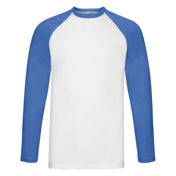 KOSZULKA Z DŁUGIM RĘKAWEM BASEBALL FRUIT BIAŁA/NIEBIESKA 3XL