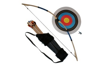 Łuk 115cm mega kołczan 15strz tarcza niebieski