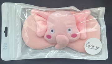 МАСКА ДЛЯ СПАНИЯ ДЛЯ ГЛАЗ ПУЗЫРЬ РАССЛАБЛЕНИЕ СНА СЛОН 3D OLDMAN ELEPHANT РОЗОВЫЙ