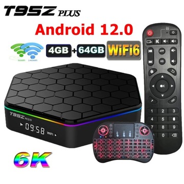 T95Z PLUS Android Smart TV с пакетом Android 12 Allwinner H618 2/4 ГБ ОЗУ