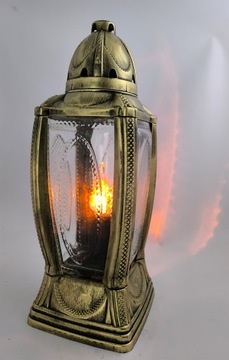 Уникальная свеча часовня, тяжелый стеклянный фонарь - 40 см Zloty