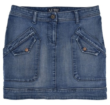 ARMANI JEANS spódnica jeansowa mini niebieska 34