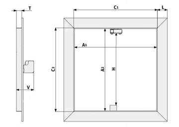 Ревизионный люк Ревизия со съемной гипсокартонной 15х15 см 150х150 мм REMO APPROVED