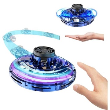 LATAJĄCY SPINNER BUMERANG UFO LED dla dzieci 360 stopni góra dół przód tył