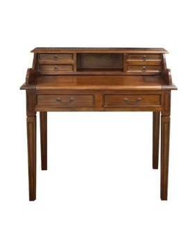 Sekretarzyk drewniany kolonialny Mahoń, wysuwany blat