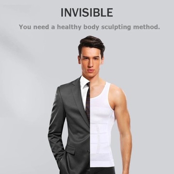 МУЖСКАЯ ФУТБОЛКА ДЛЯ ПОХУДЕНИЯ M SHAPING Футболка БЕЛАЯ M - HQ КАЧЕСТВО