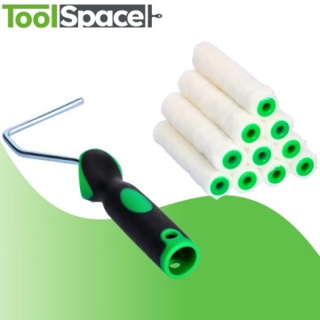 ВЕЛЮРНЫЙ ВАЛИК ДЛЯ ПОКРАСКИ ВЕЛЮР ДЛЯ НИТРО 11см 10шт + ручка ПАРКЕТНЫЕ ЛАМПЫ