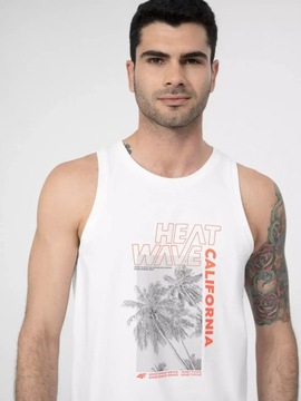 KOSZULKA MĘSKA 4F BEZRĘKAWNIK TANK TOP PODKOSZULEK BAWEŁNA TRENINGOWY R XL