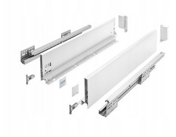 SZUFLADA GTV AXIS PRO ŚREDNIA L500 H116 BIAŁA CICHY DOMYK PEŁEN WYSUW 40KG