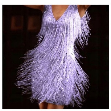 Элегантное вечернее платье с бахромой. Цвета.