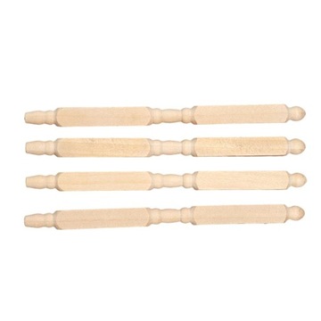 4x słupki drewniane 4,7 cala miniaturowe, wrz